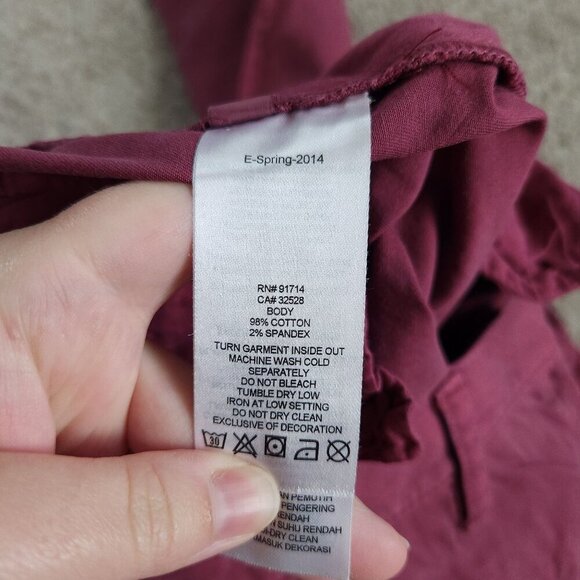 Armani Exchange Red Boyfriend Pants - Picture 4 of 7